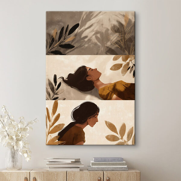 Collage of a woman sleeping Collage of a woman sleeping