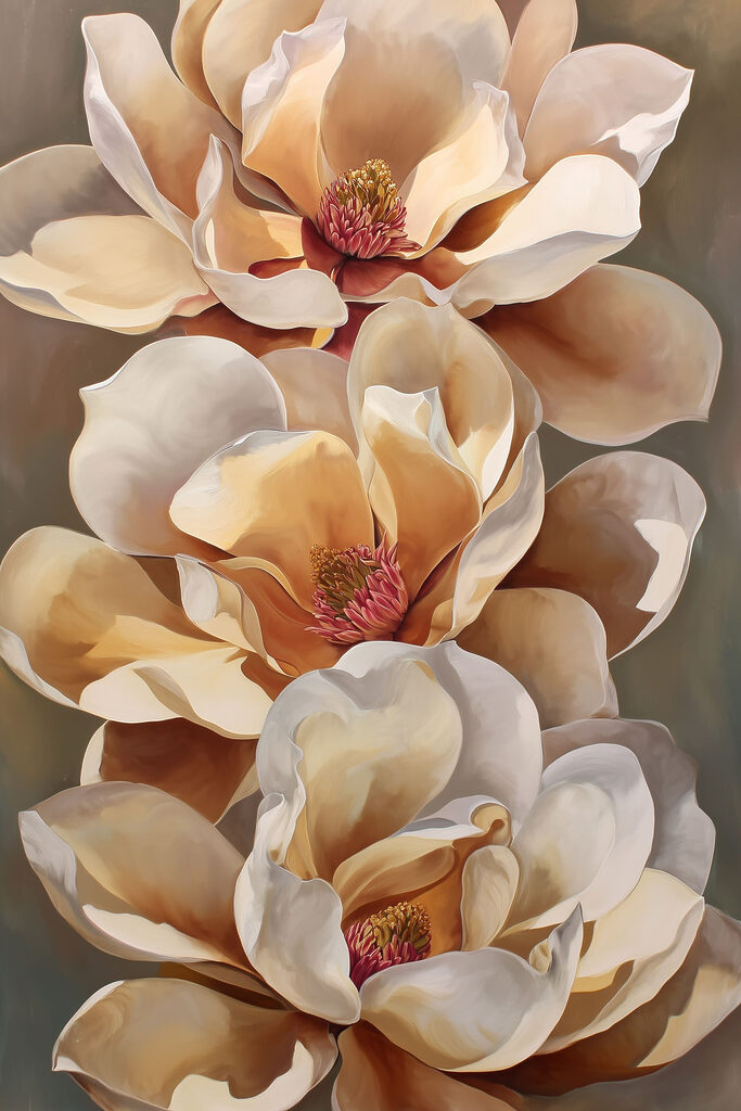 Soft blooms in warm tones