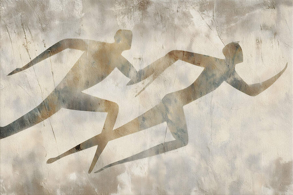 Drawing of a running man Drawing of a running man