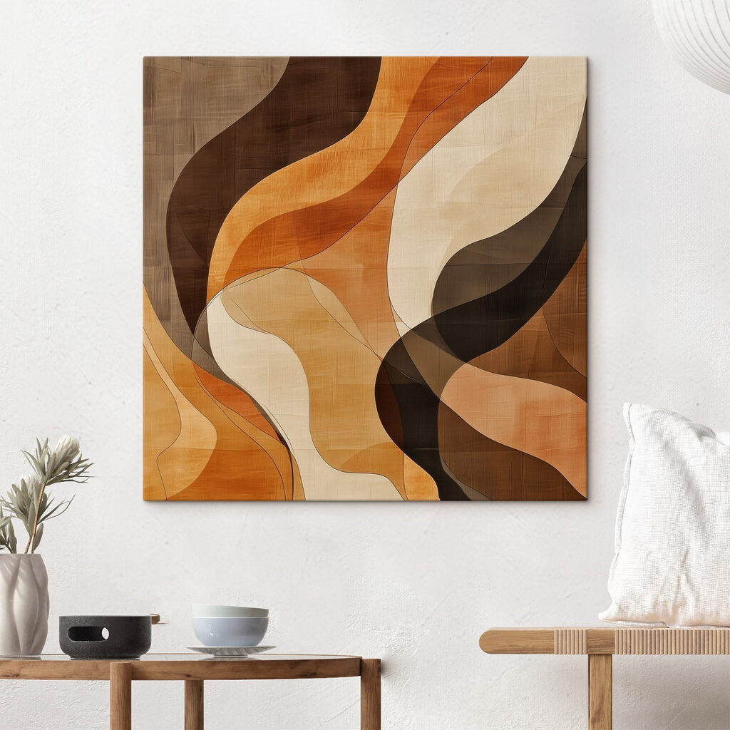Brown and white wavy pattern Brown and white wavy pattern