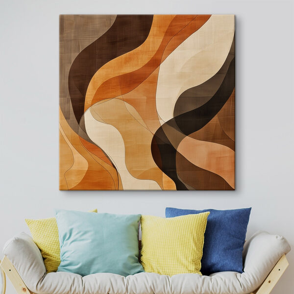 Brown and white wavy pattern Brown and white wavy pattern