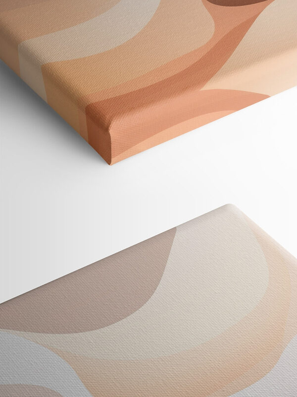 Soft waves of warm hues