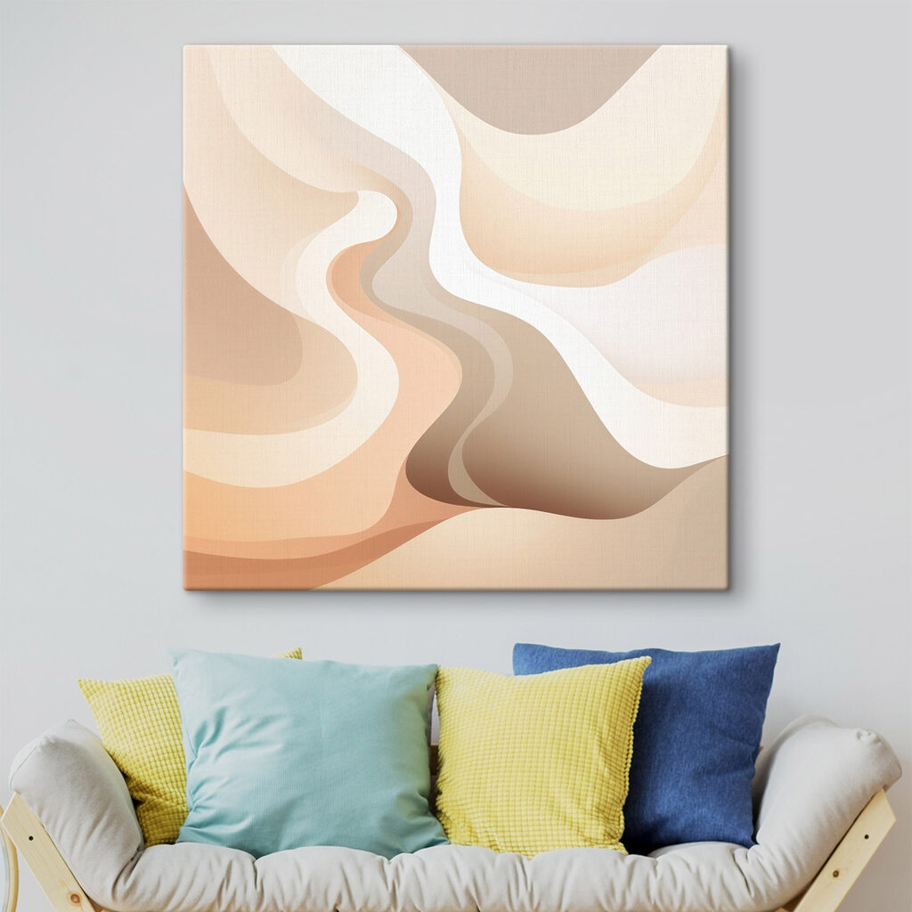Soft waves of warm hues