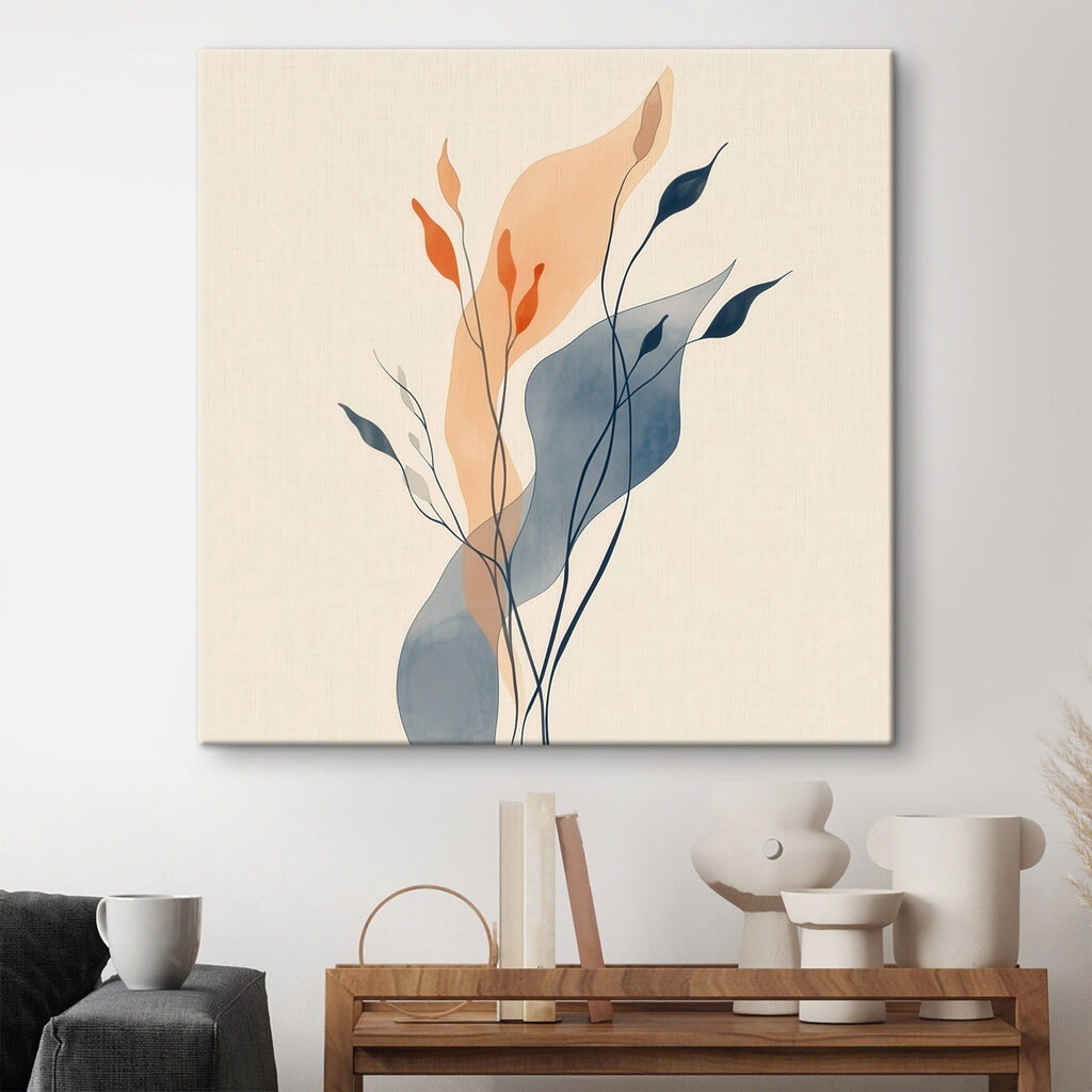 Drawing of leaves and stems