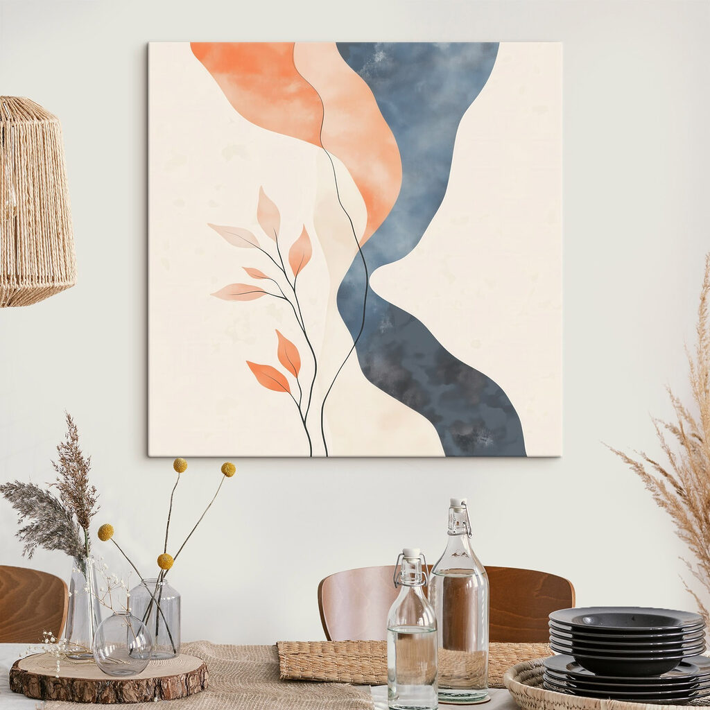 Painting of a plant with leaves