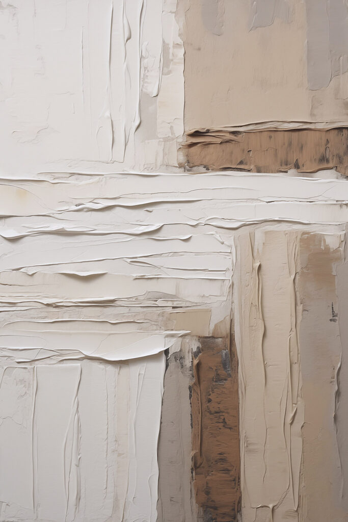 White and brown piece of art