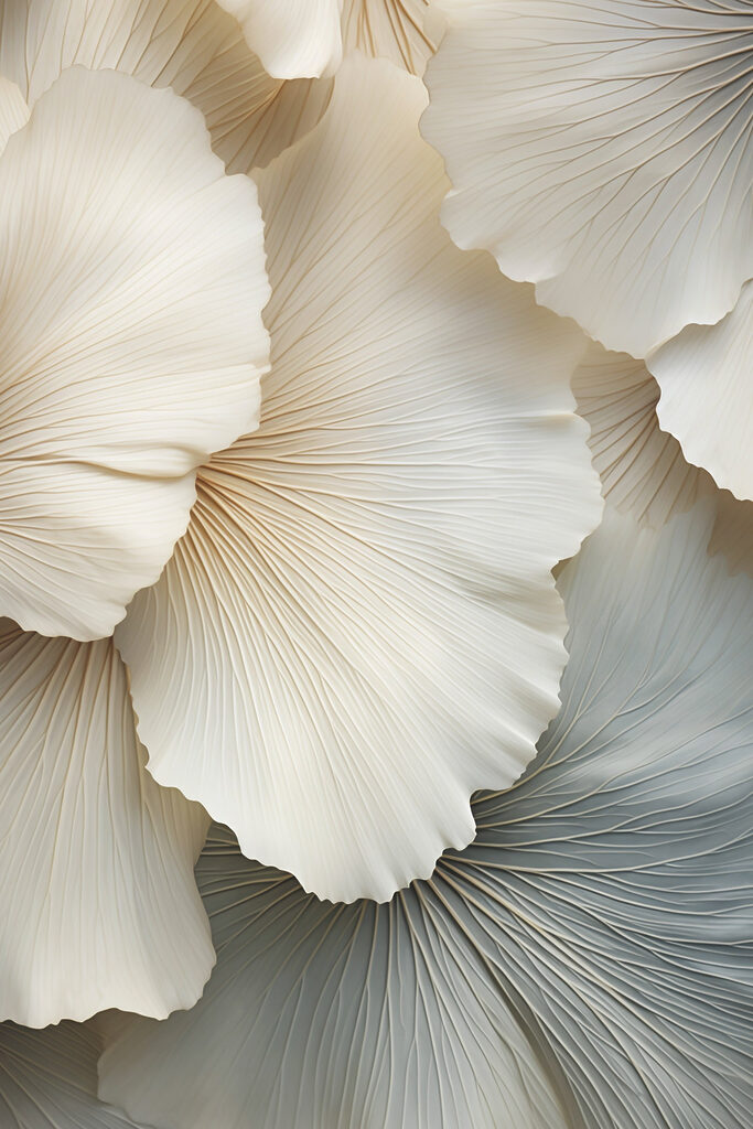 Delicate layers of soft petal forms
