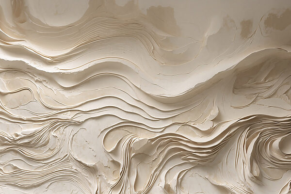 White wall with wavy lines White wall with wavy lines
