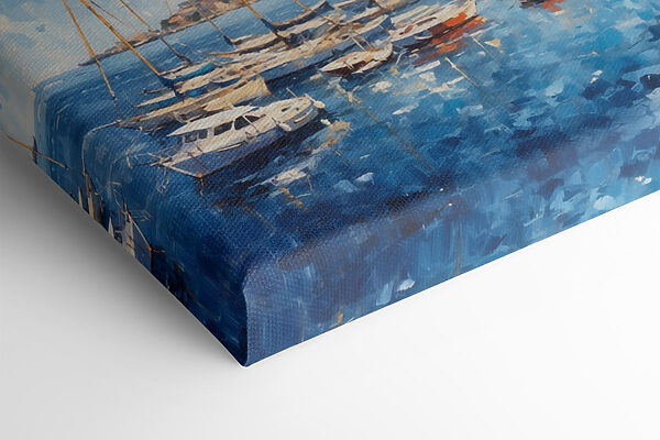 Painting of boats on water Painting of boats on water