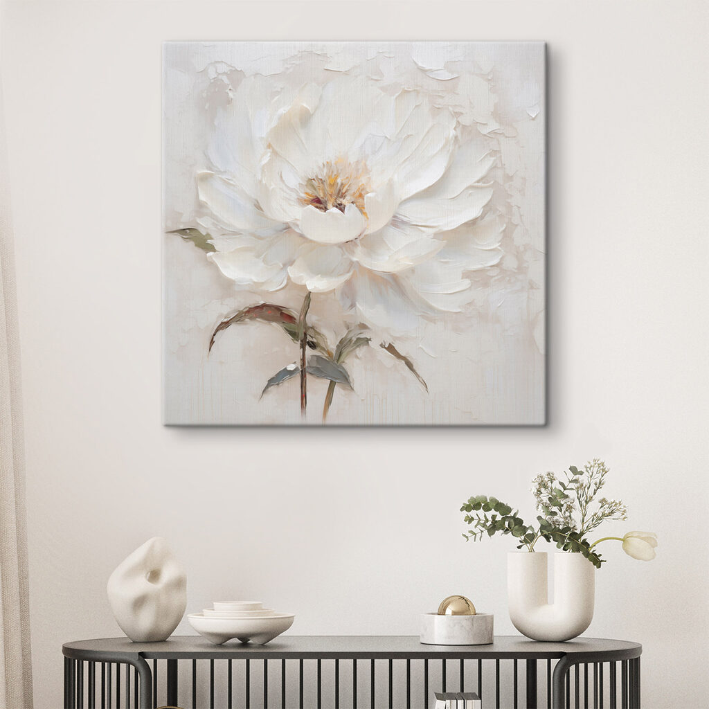 Painting of a white flower Painting of a white flower