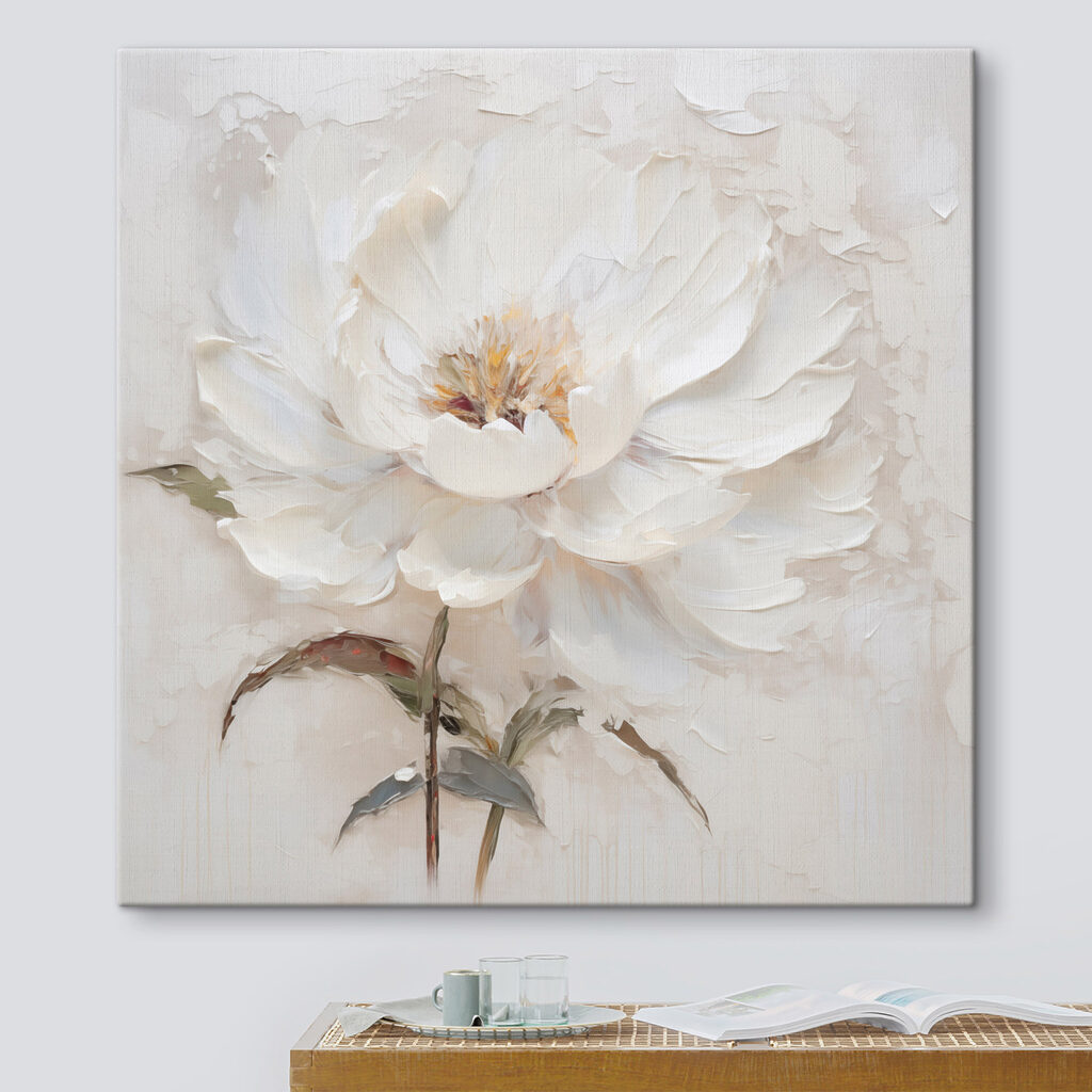 Painting of a white flower Painting of a white flower