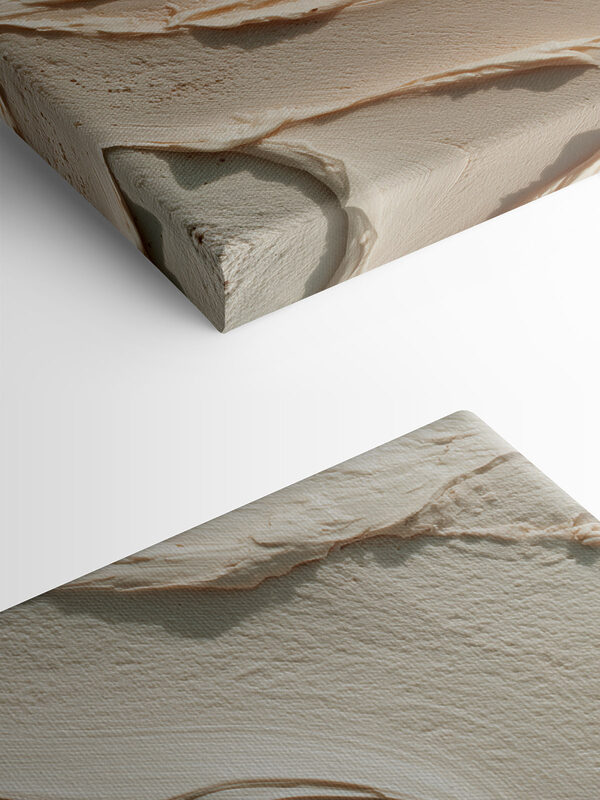- Earthy tones in flowing patterns