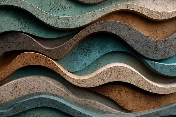 Flowing shapes in earthy tones Flowing shapes in earthy tones