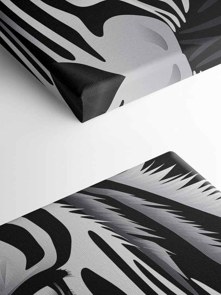 Majestic zebra in monochrome style Majestic zebra in monochrome style