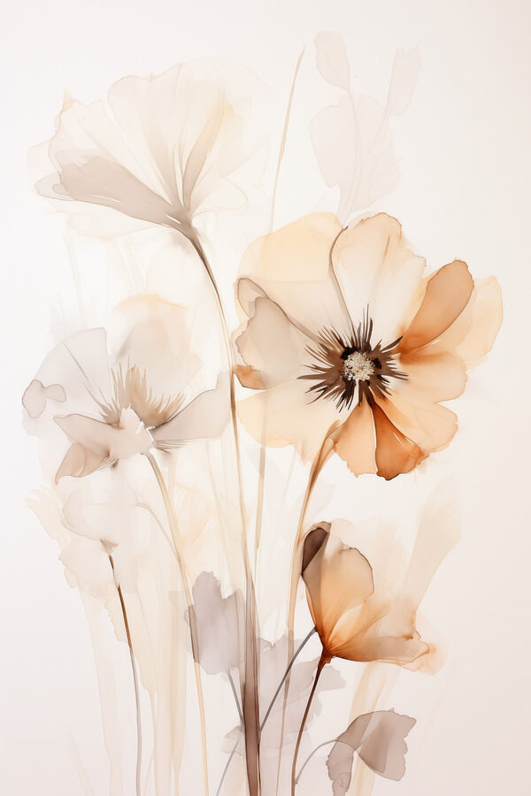 Delicate blooms in soft, warm tones Delicate blooms in soft, warm tones