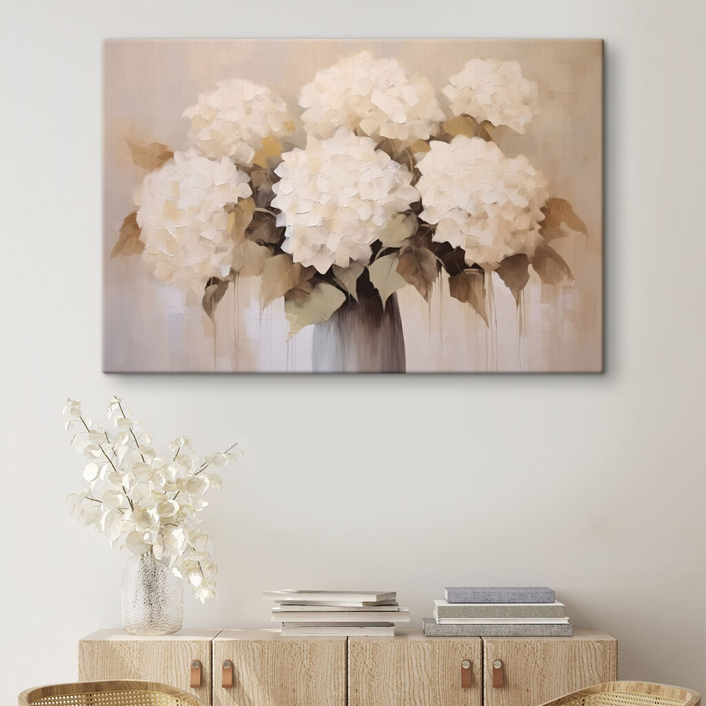 Painting of flowers in a vase