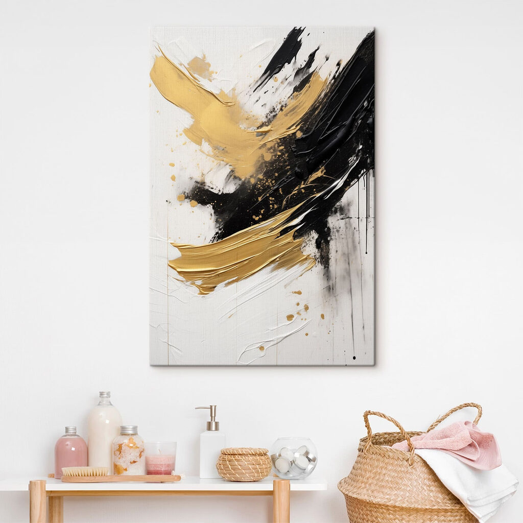Dynamic strokes of black and white