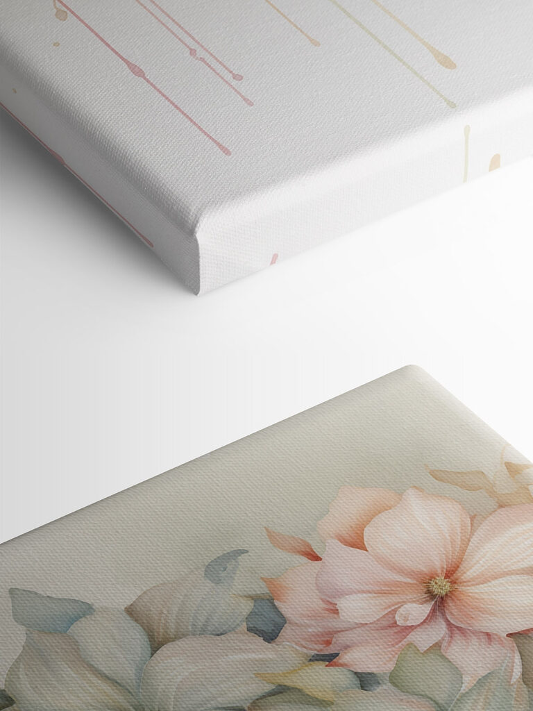 Painting of flowers on a white background Painting of flowers on a white background