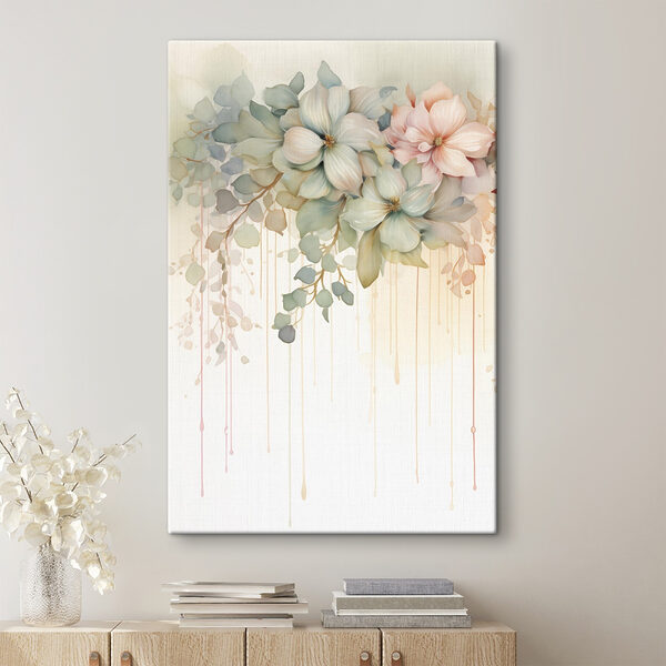 Painting of flowers on a white background Painting of flowers on a white background