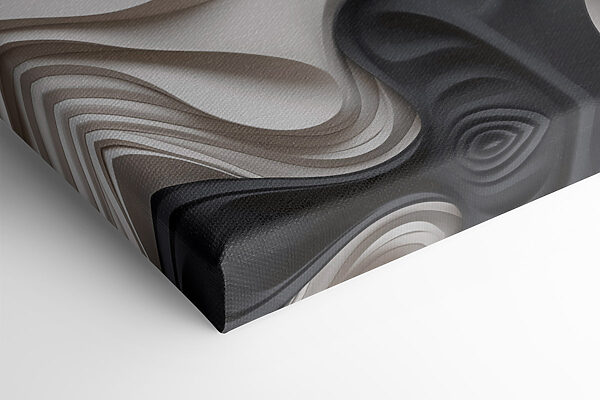 Black and white wavy shapes Black and white wavy shapes