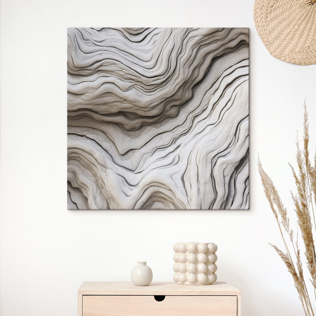 White and grey wavy surface