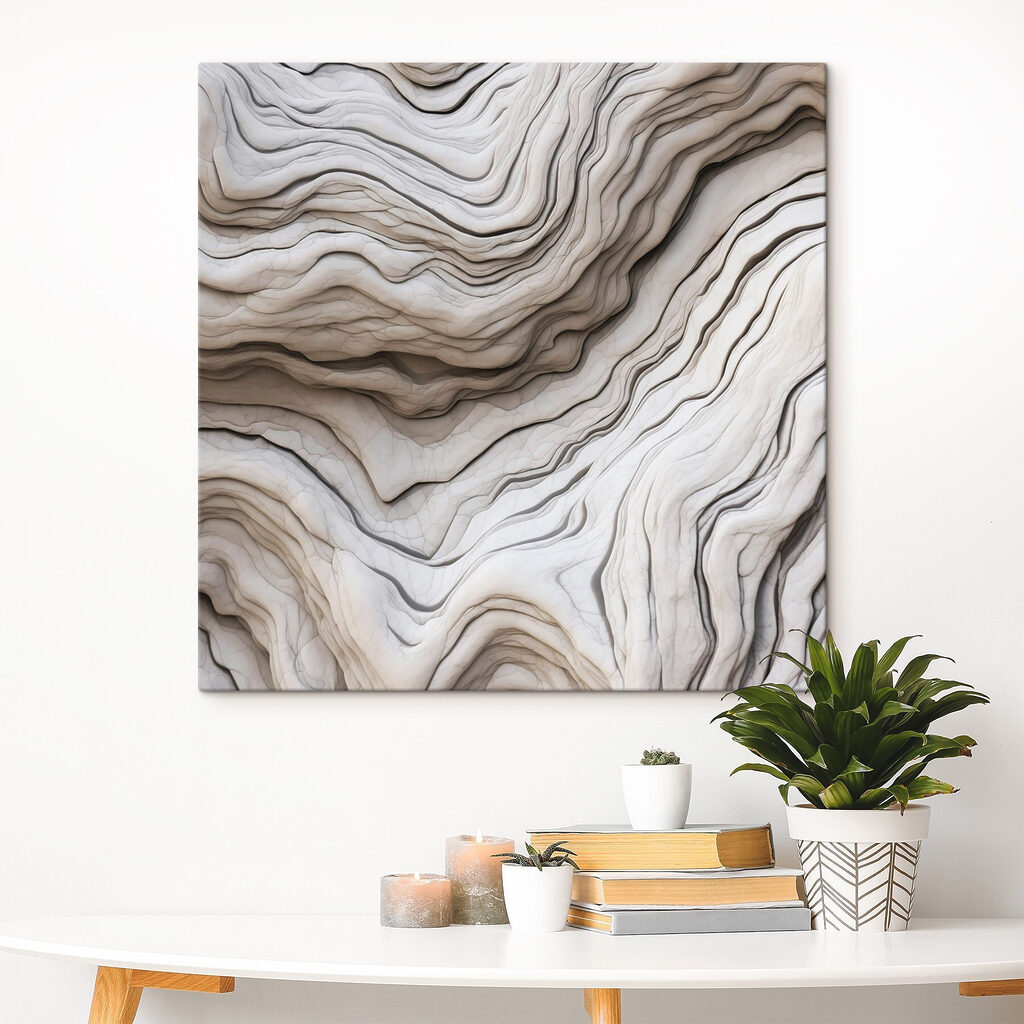 White and grey wavy surface