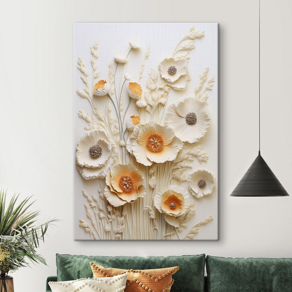 White and orange flowers White and orange flowers