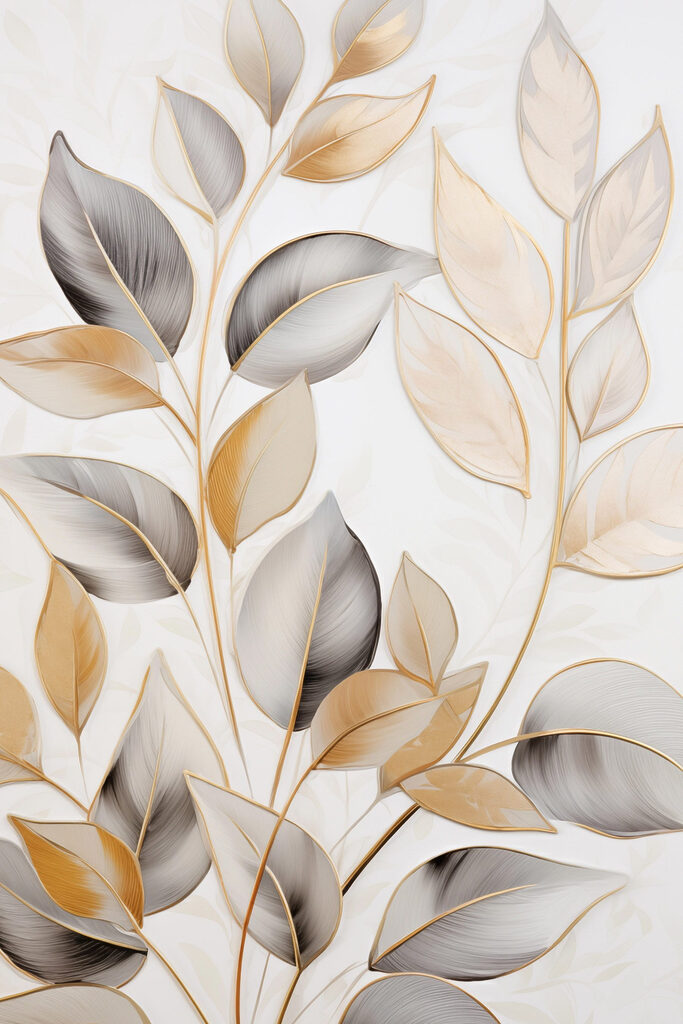 Nature-inspired design with delicate leaves Nature-inspired design with delicate leaves