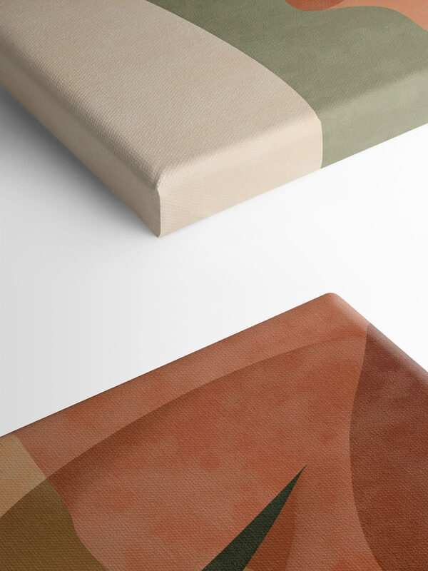 Abstract profile in soft colors