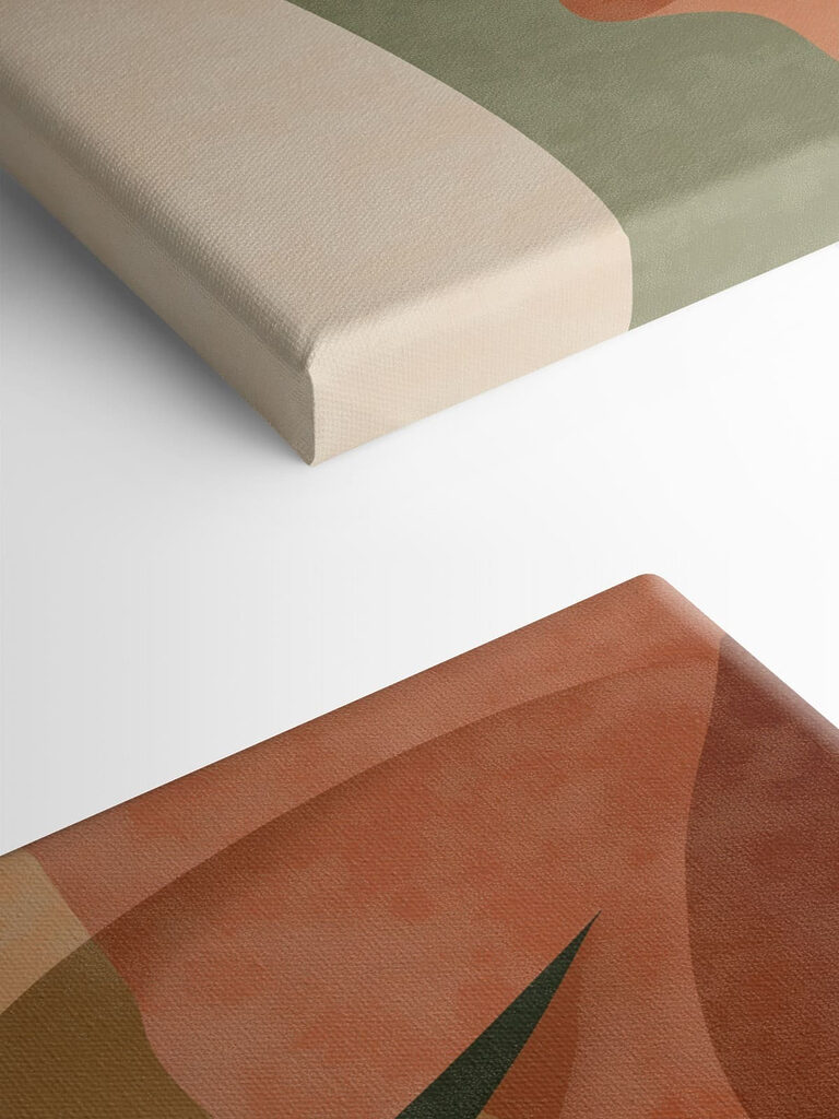 Abstract profile in soft colors