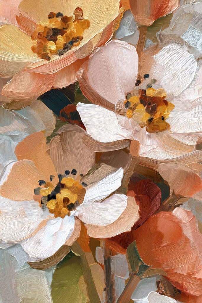 Delicate petals in soft hues