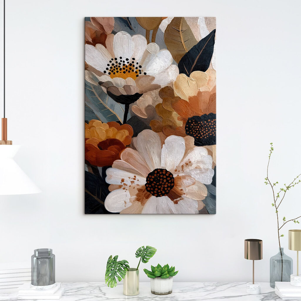 Vibrant blossoms in warm hues