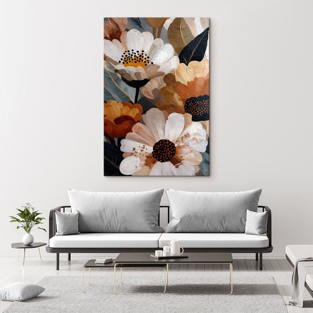 Vibrant blossoms in warm hues