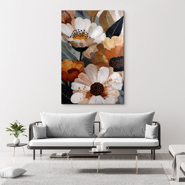 Vibrant blossoms in warm hues
