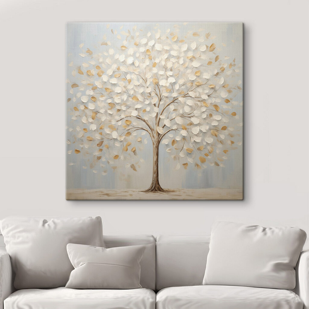 Painting of a tree with leaves