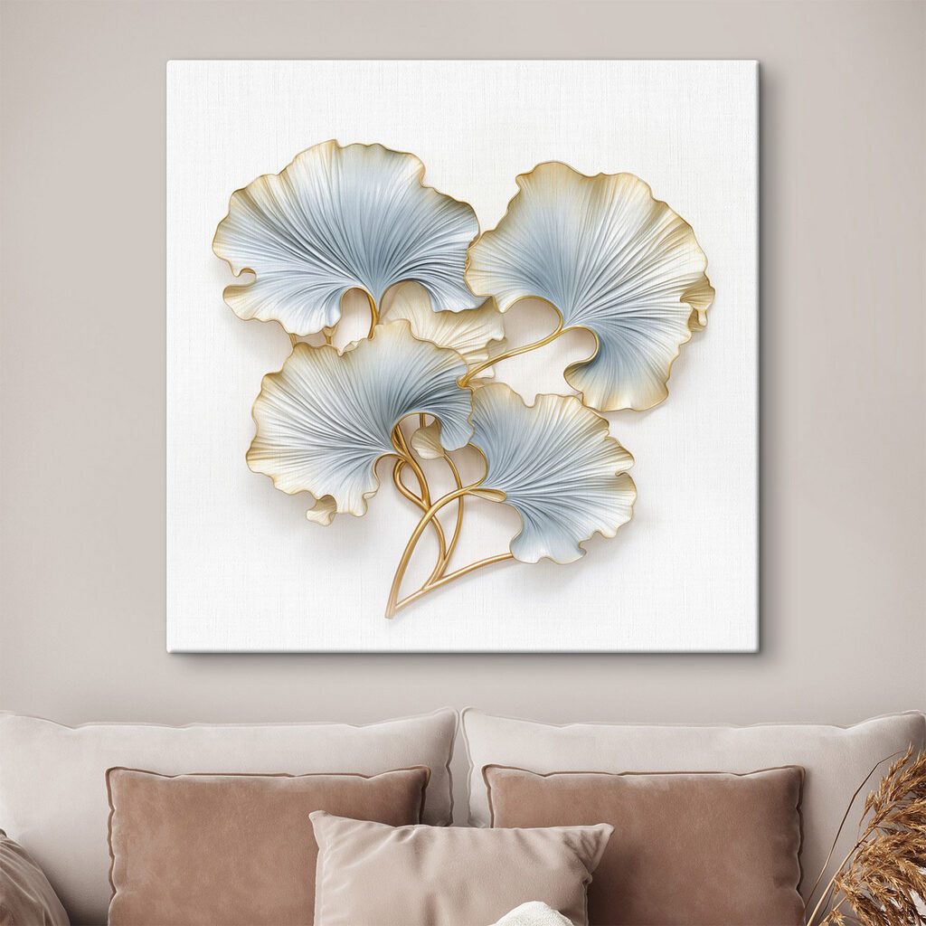 Delicate leaves in soothing colors