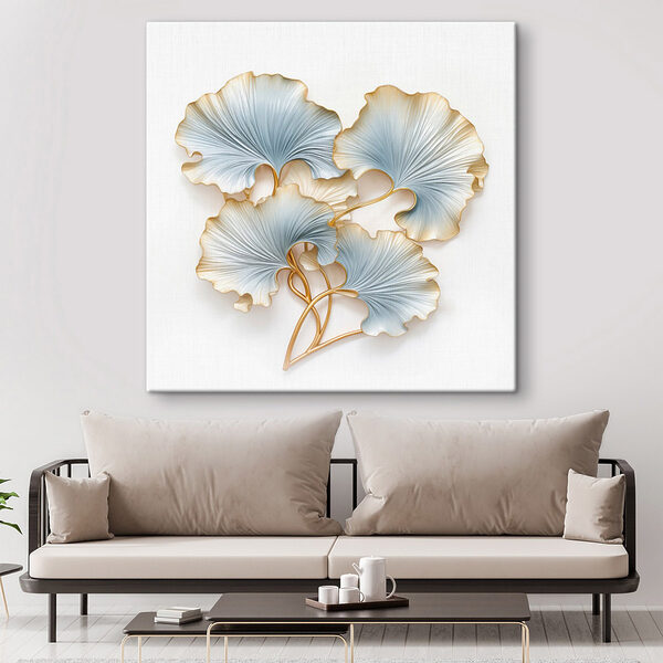 Delicate leaves in soothing colors