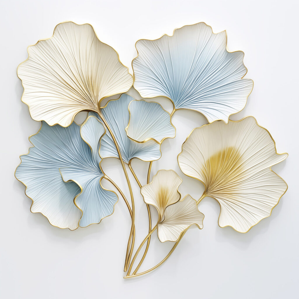 Wall art of leaves