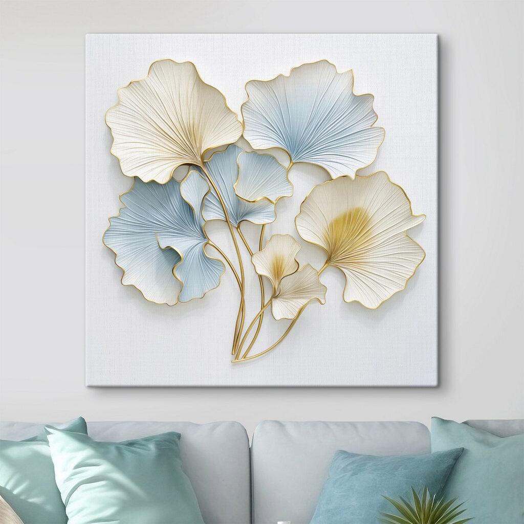 Wall art of leaves