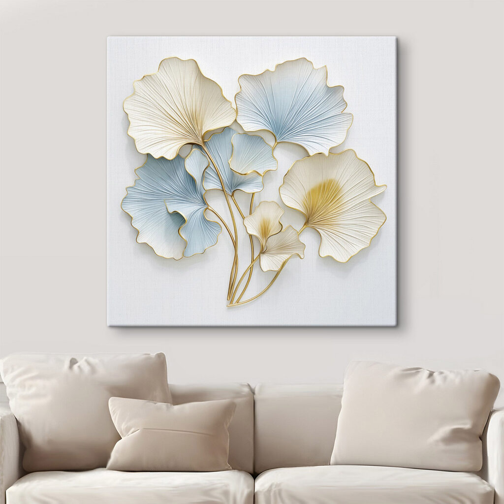 Wall art of leaves