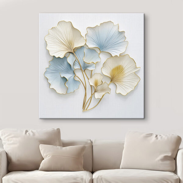 Wall art of leaves