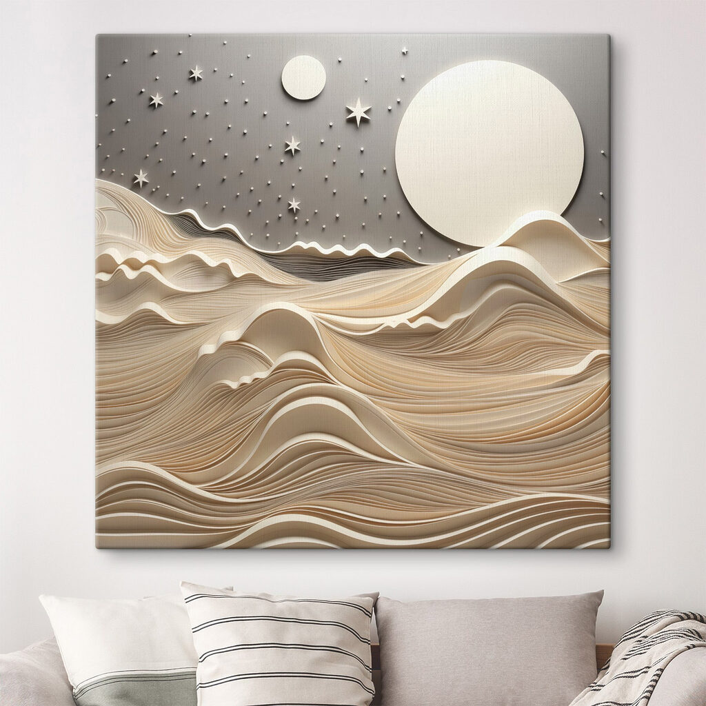 Moon over a desert