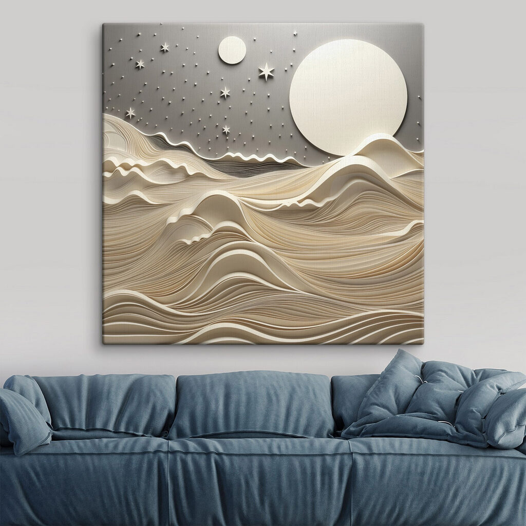 Moon over a desert