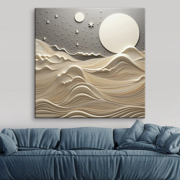 Moon over a desert