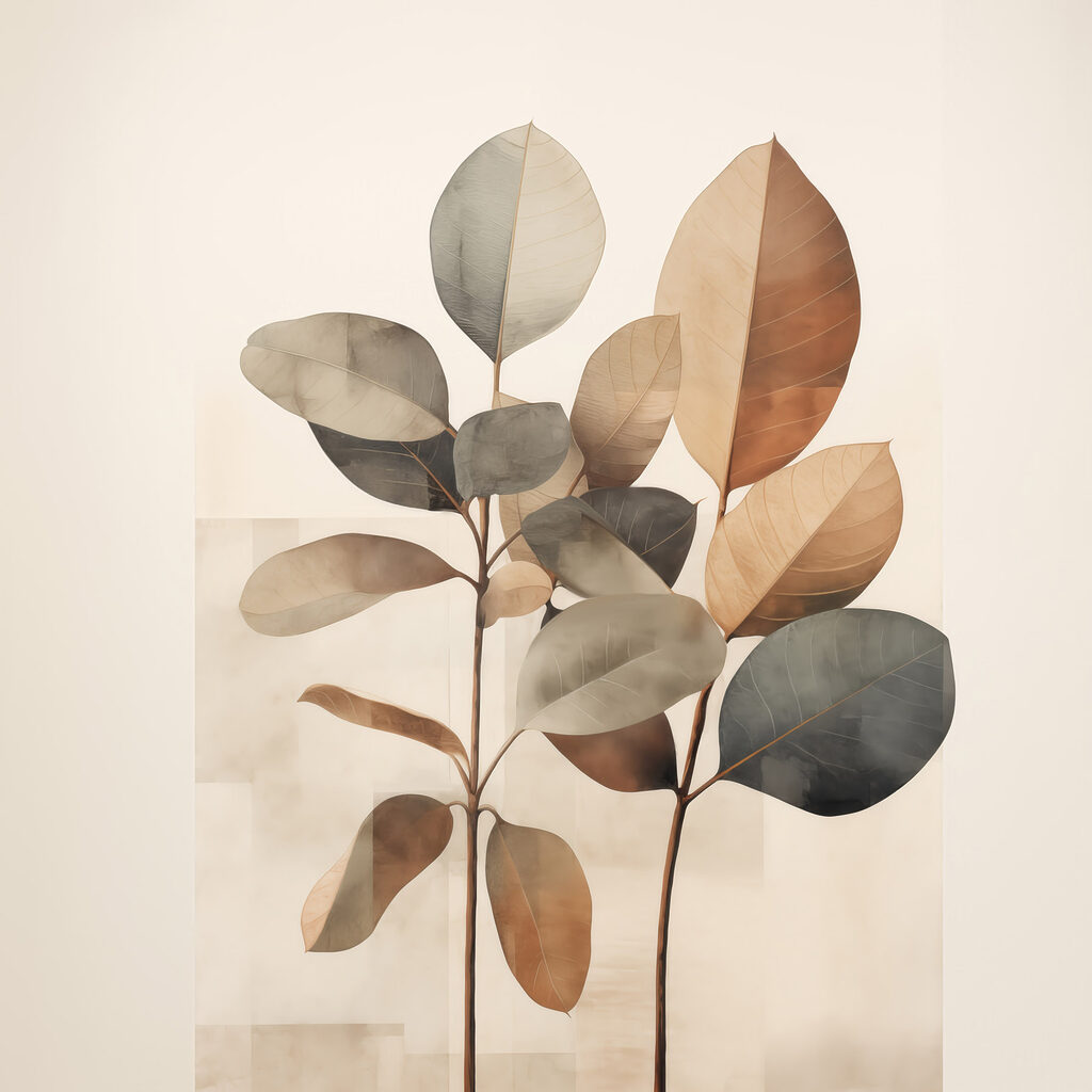 Plant with leaves on it