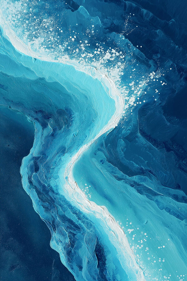 Blue and white water Blue and white water