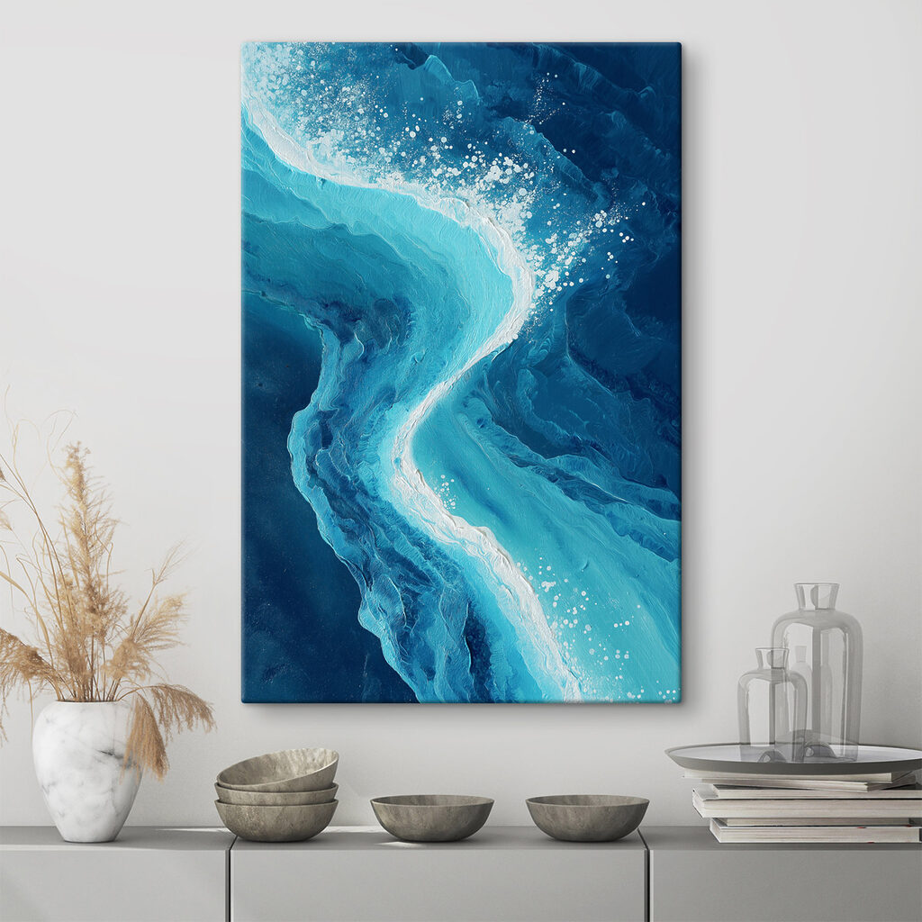 Blue and white water Blue and white water
