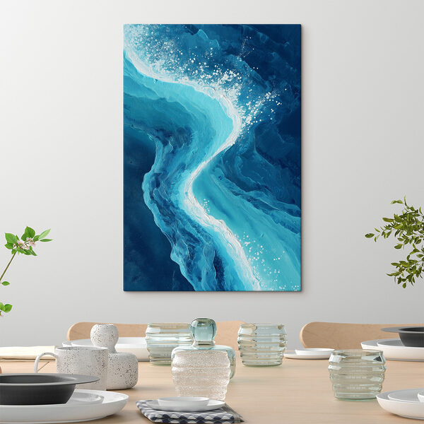 Blue and white water Blue and white water