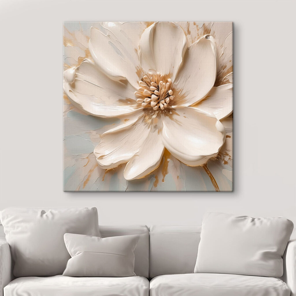 White flower with brown spots