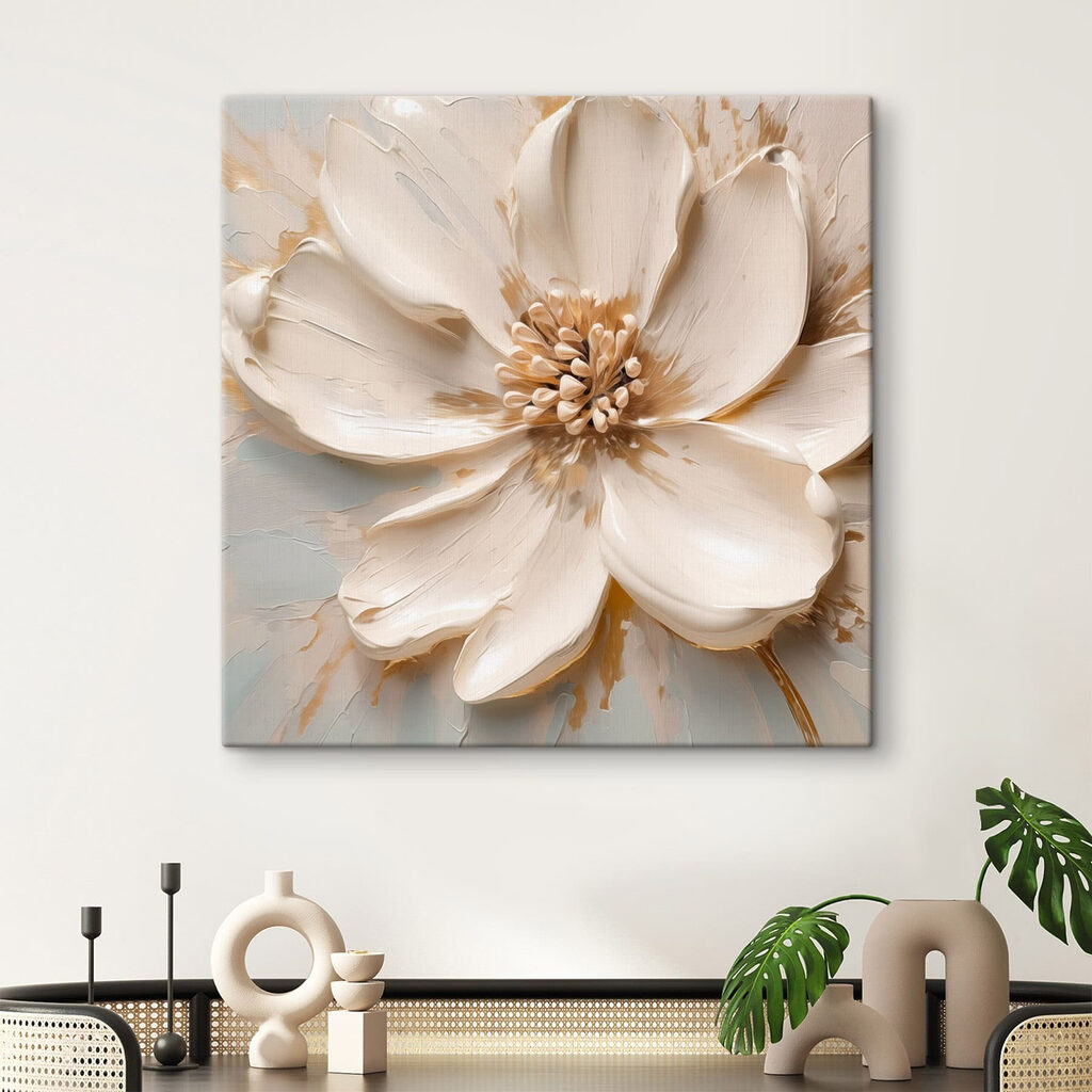 White flower with brown spots